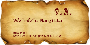 Vörös Margitta névjegykártya